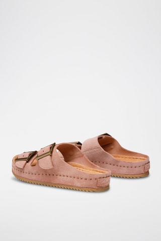 Mules en nubuck Brookleigh - Rose