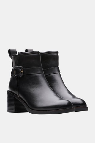Bottines en cuir Chamberly Trim - Noir