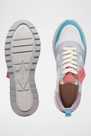Baskets en cuir - Mauve et blanc