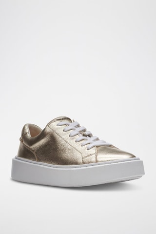Baskets plateformes en cuir Hero - Beige clair