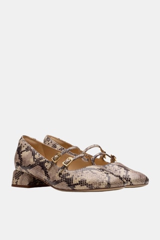 Babies à talons en cuir Daiss30 Shine - Beige