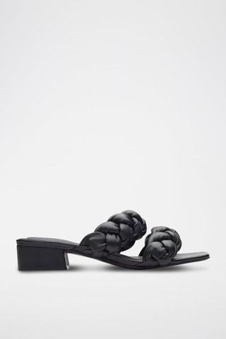 Mules en cuir Seren25 Braid - Noir