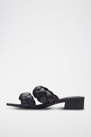 Mules en cuir Seren25 Braid - Noir