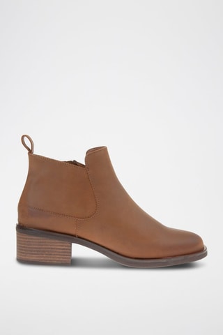 Bottines en cuir Memi - Marron clair