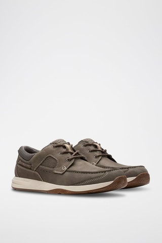 Chaussures bateau en nubuck Sailview - Taupe