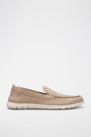 Mocassins en nubuck Flexway - Beige clair