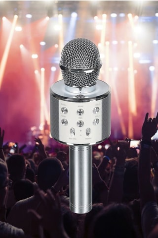 Micro cassa da karaoke senza fili - 3 W - Argentato