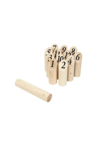 Gioco di birilli nordici in pino