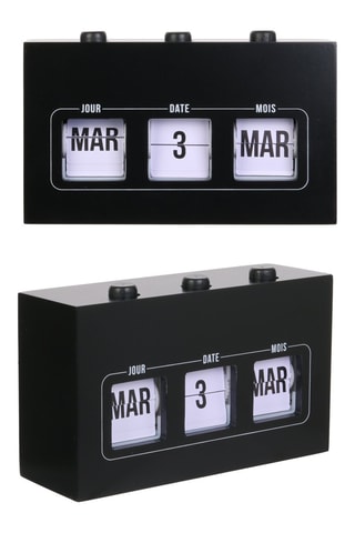 Kalender flip flap - zwart