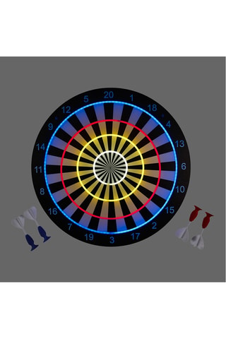 Gioco di freccette bersaglio effetto neon - Nero e bianco