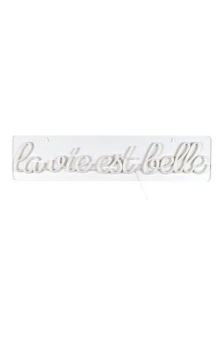 Lamp met neon effect La Vie est Belle- Paars