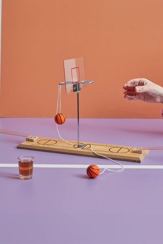 Gioco da bere basket - Marrone e bianco