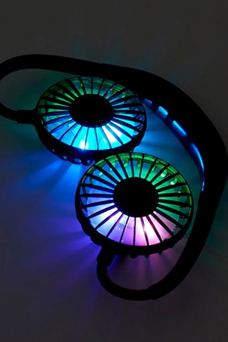 Nekventilator met ledlicht- Zwart