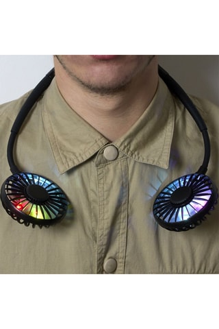 Nekventilator met ledlicht- Zwart