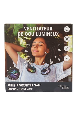 Nekventilator met ledlicht- Zwart