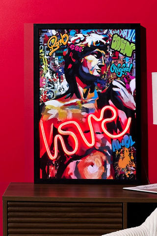 Wanddecoratie Neon Love - 60 x 40 x 3 cm