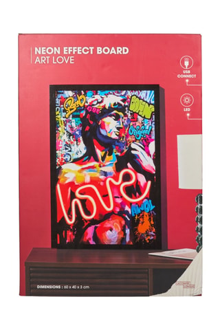 Wanddecoratie Neon Love - 60 x 40 x 3 cm