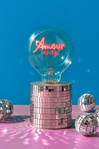 Lamp Disco Amour - Zilverkleurig