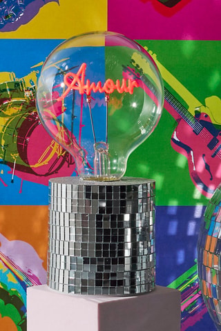 Lamp Disco Amour - Zilverkleurig