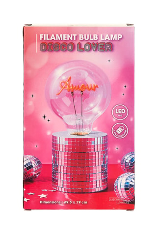 Lamp Disco Amour - Zilverkleurig