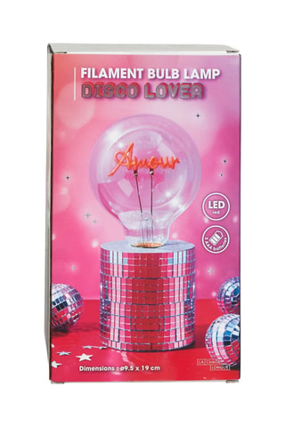 Lamp Disco Amour - Zilverkleurig