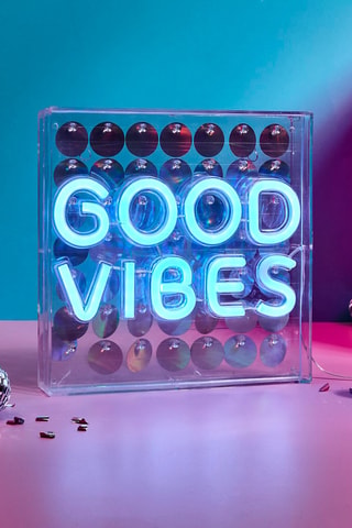 Tafellamp Neon Good Vibes - Blauw