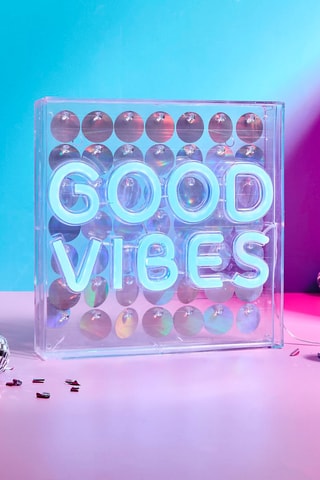 Tafellamp Neon Good Vibes - Blauw