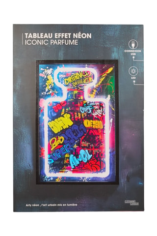 Wanddecoratie Neon Iconic Perfume  - 60 x 40 x 3 cm