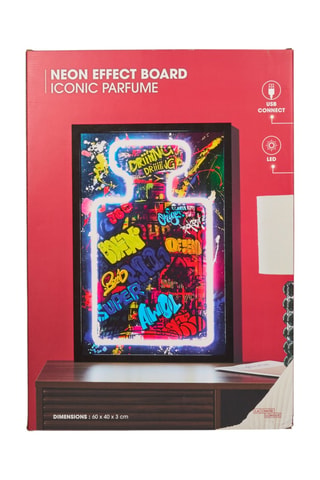 Wanddecoratie Neon Iconic Perfume  - 60 x 40 x 3 cm