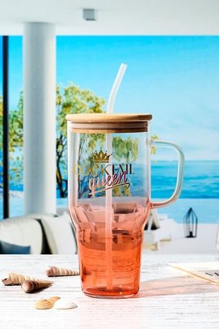 Mug XL in vetro borosilicato Sunset Paradise - 1 l - Modello casuale