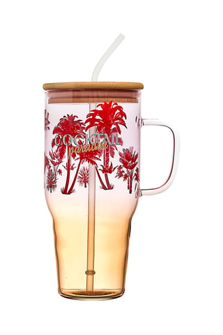 Mug XL in vetro borosilicato Sunset Paradise - 1 l - Modello casuale