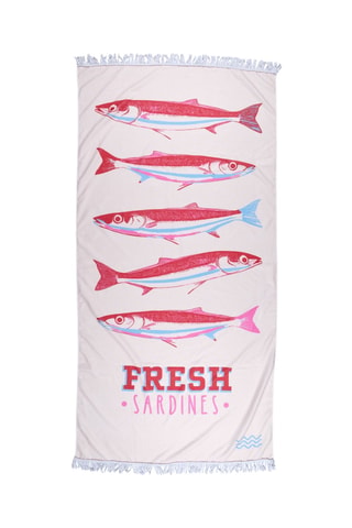 Telo mare Sardines Fresh - 90 x 190 cm - Multicolore