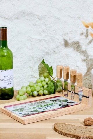 Tagliere in legno con coltelli - 5 pezzi
