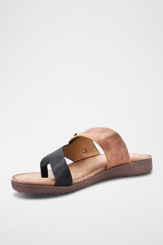 Slippers met Sleehak - Zwart