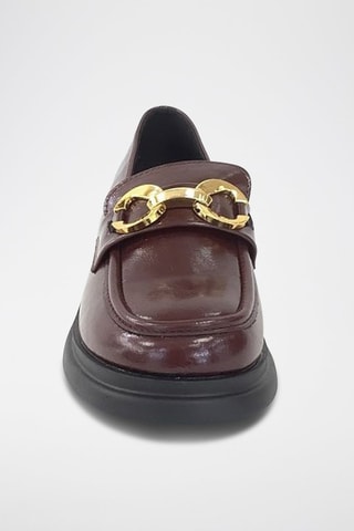 Mocassins met Hak - Bordeauxrood