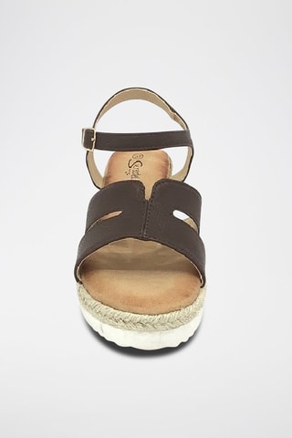 Sandalen met Sleehak - Bruin
