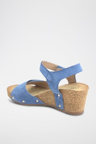 Sandalen met Sleehak - Blauw