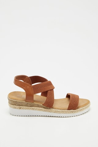 Sandalen met Sleehak Camel