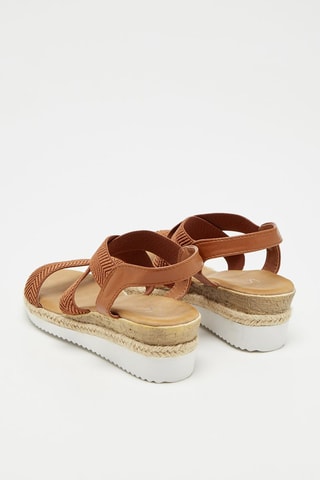 Sandalen met Sleehak Camel