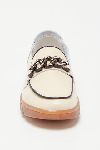 Leren Mocassins Beige
