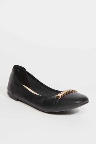 Leren Ballerina's - Zwart