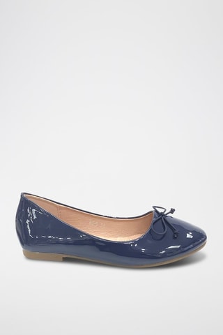 Gelakte Ballerina's - Blauw 