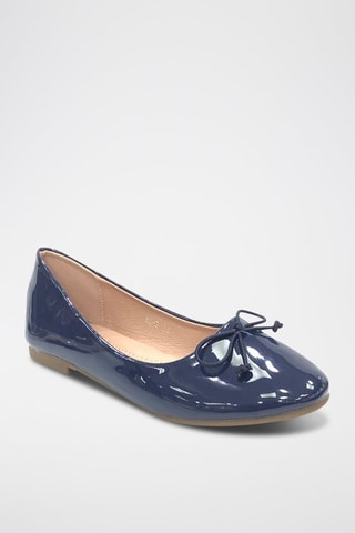 Gelakte Ballerina's - Blauw 