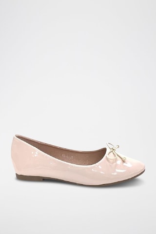 Gelakte Ballerina's - Beige