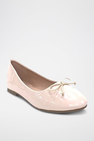 Gelakte Ballerina's - Beige