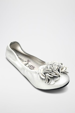 Leren Ballerina’s - Zilverkleurig