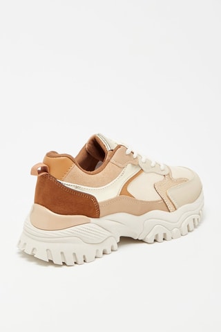 Wedge Sneakers Beige