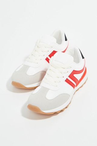 Sneakers - Wit en Rood