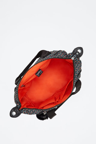 Mala shopper Art Mini - Preto e laranja
