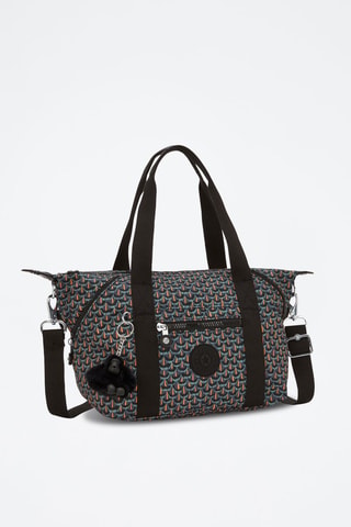 Mala shopper Art Mini - Preto e laranja